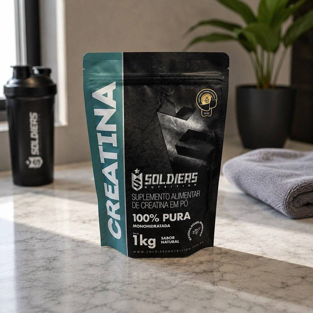 Creatina 1kg Suplemento Monohidratada em pó 100% Pura - Soldiers Nutrition