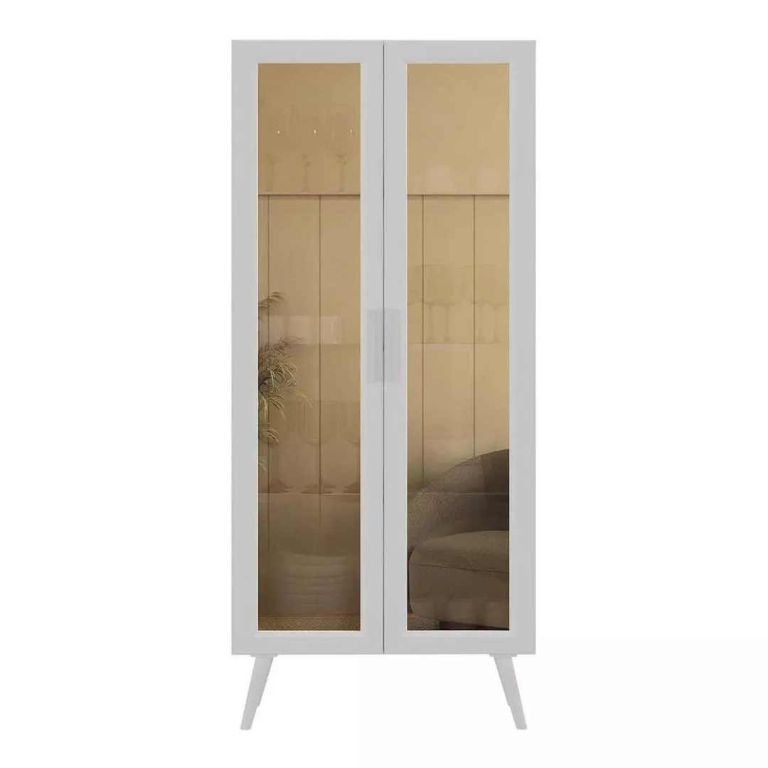 Cristaleira com 2 Portas de Vidro Retrô 68cm Urban Multimóveis MP6040