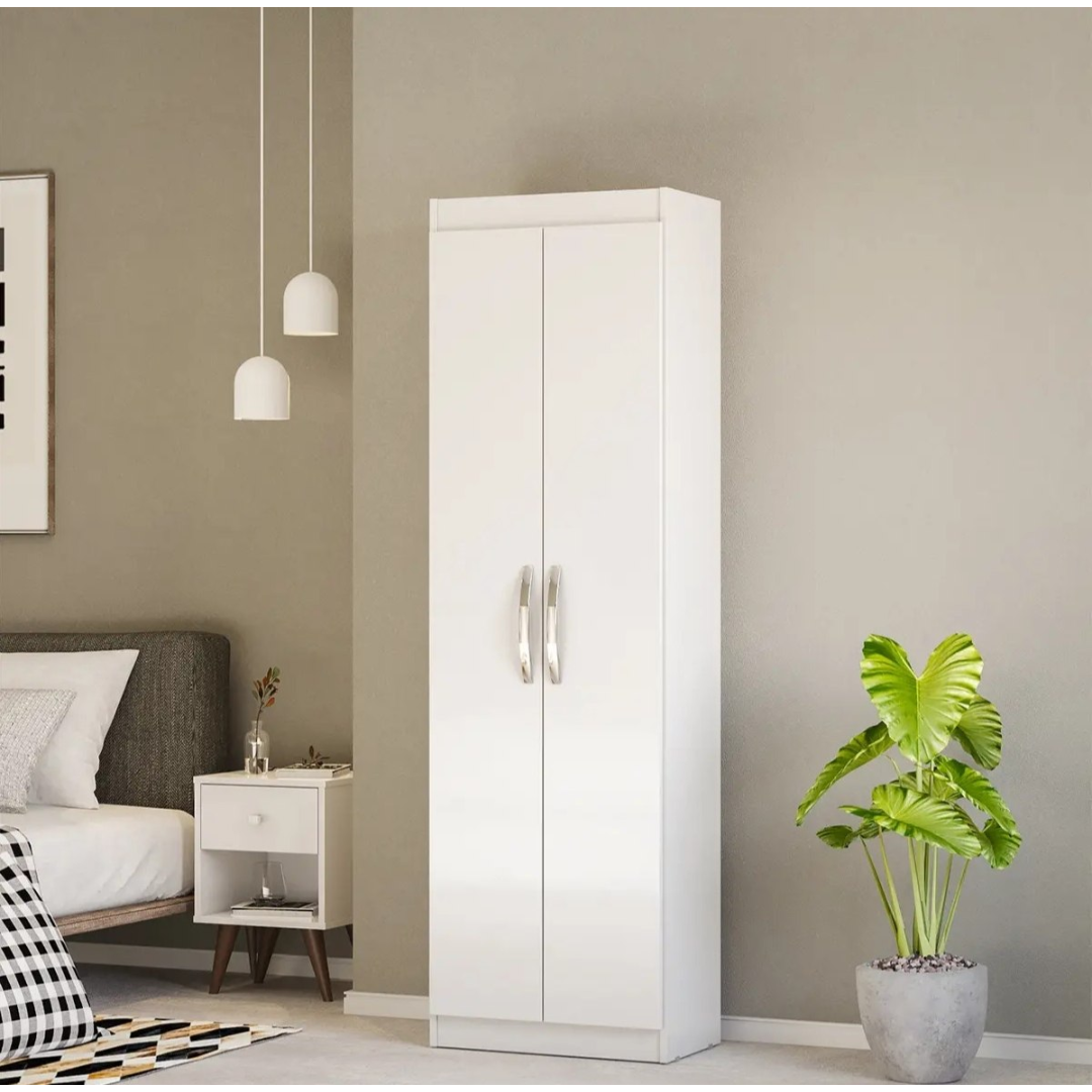 Sapateira Multiuso Armário Vertical Organizador 2 Portas Branco