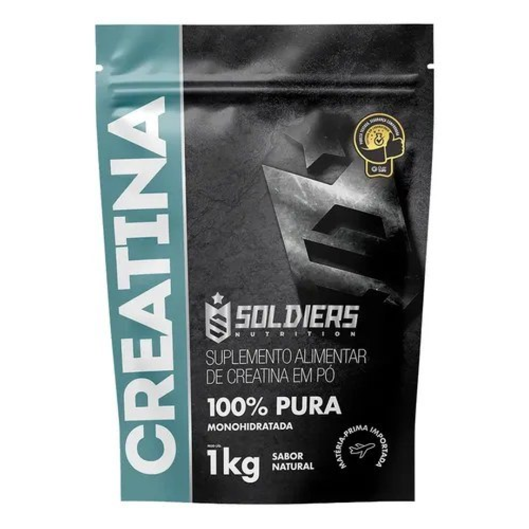 Creatina 1kg Suplemento Monohidratada em pó 100% Pura Soldiers Nutrition