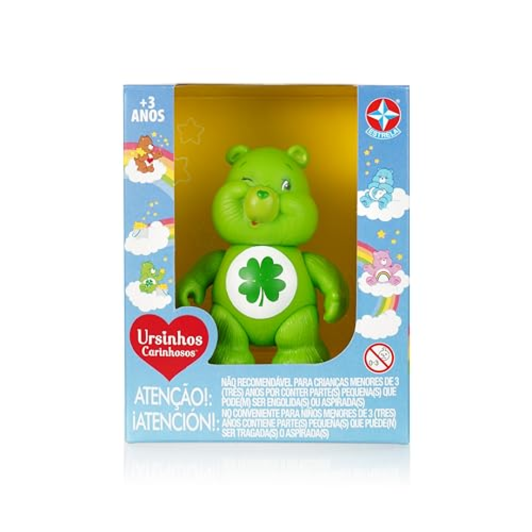 Brinquedos Estrela Boneco Vinil Ursinhos Carinhosos, Boa Sorte, Verde, 7,5 cm