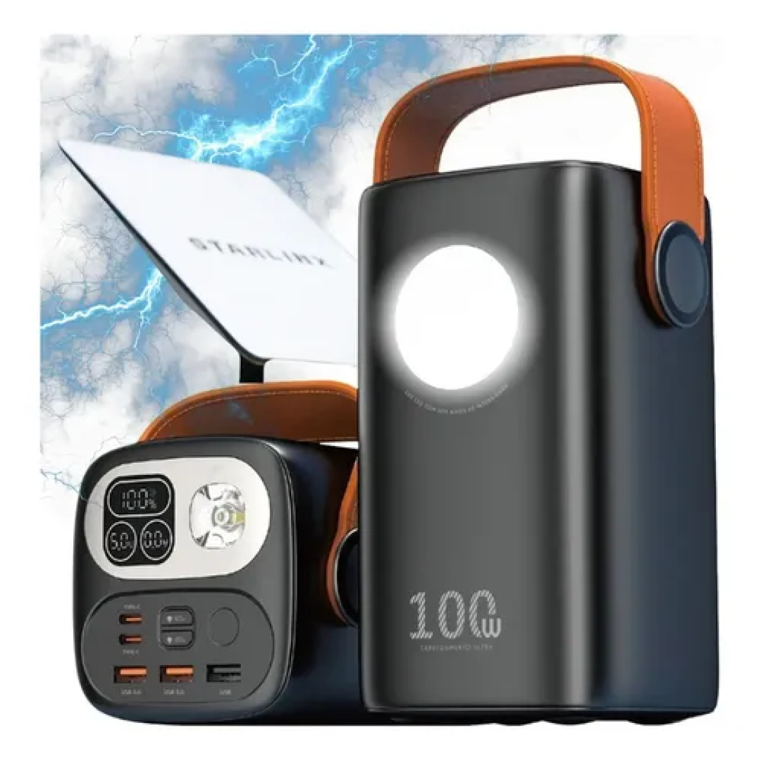Power Bank 60.000mah 100w Para Starlink Mini Ultra Rápido Carregador Portátil E Notebooks celulares