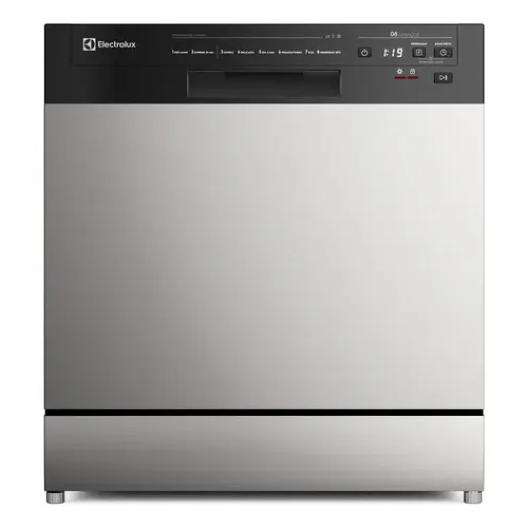 Lava-Louça Electrolux 8 Serviços Inox com Programa Lava & Seca 50 minutos LS08E Display Digital