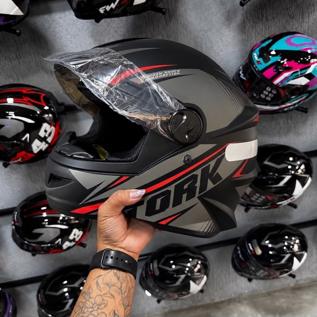 Capacete Fechado Protork Fumê Street (4 cores)