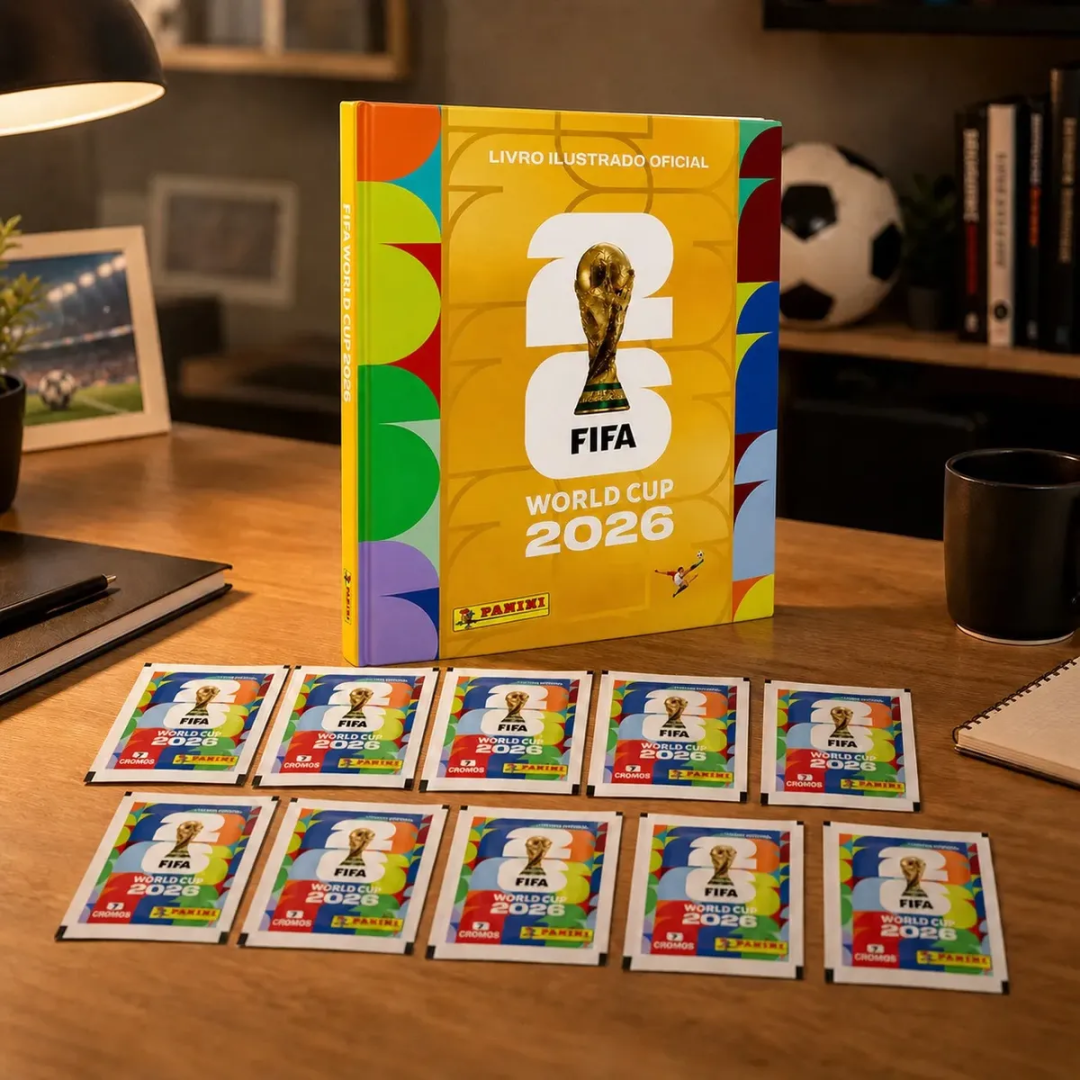 Kit Álbum Capa Dura Ouro + 140 Figurinhas - Copa Do Mundo 26