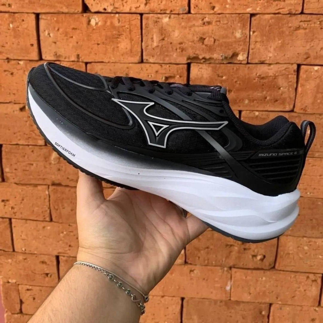 Tênis Masculino Space 6 Mizuno 90-preto Lisa 41 Br