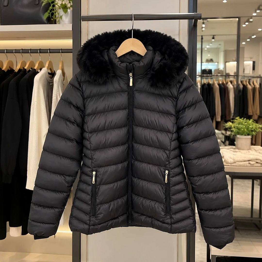 Jaqueta Bobojaco Feminina Puffer Impermeável Inverno Térmica Preto G Liso