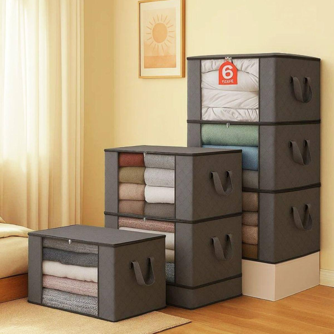 Kit6 Saco Organizador Edredon Cobertor Multiuso Dobrável