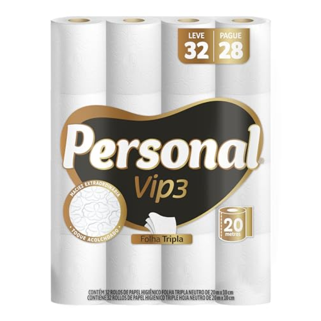Personal Papel Higiênico Vip Folha Tripla 32 Rolos