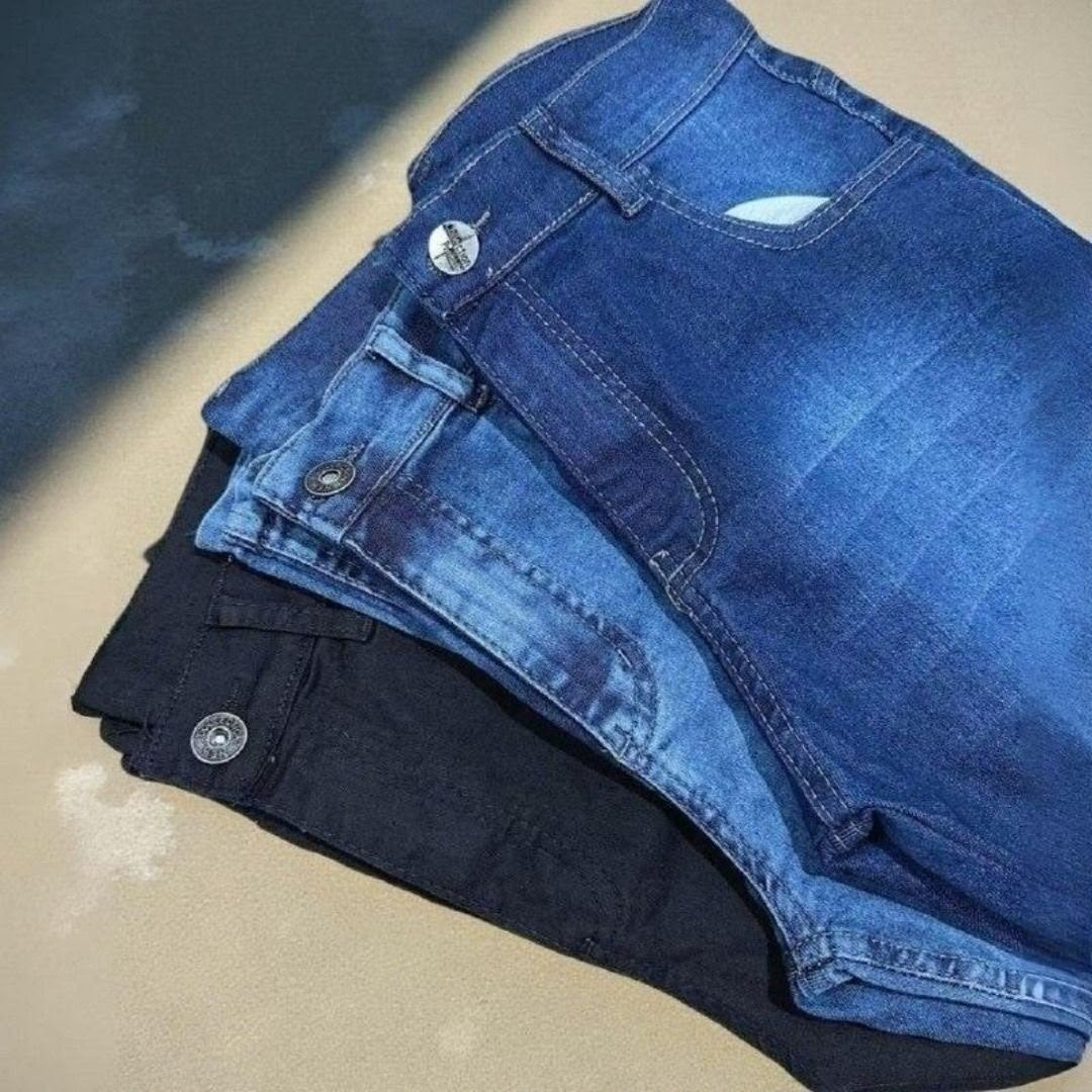 Kit com 3 Calças Jeans Com Elastano