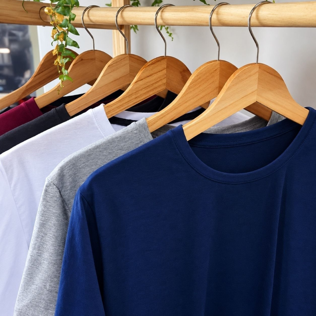 Kit com 5 Camisetas Slim Básicas