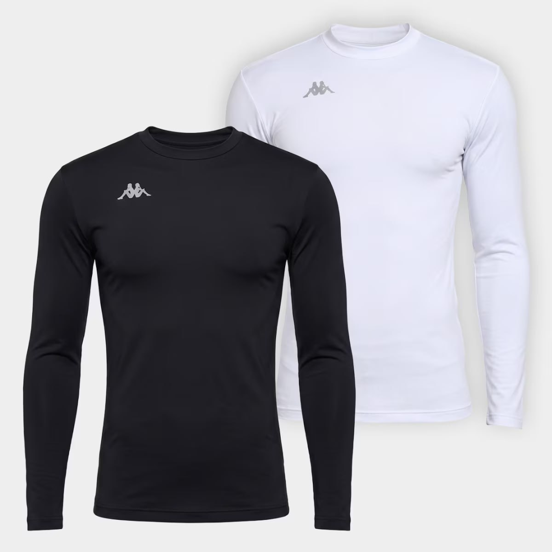 Kit Camiseta Manga Longa Kappa Térmica Grip Colors UV C/2 Masculina