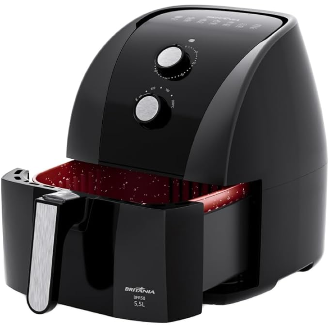 Fritadeira Air Fryer Britânia 5,5L 1500W BFR50 Redstone 127V
