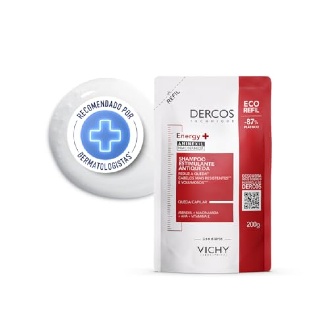Refil Shampoo Estimulante Antiqueda Energy+ Dercos Vichy 200g