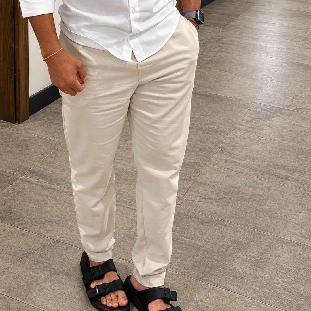 Calça Linho Casual Com Bolso (5 cores)