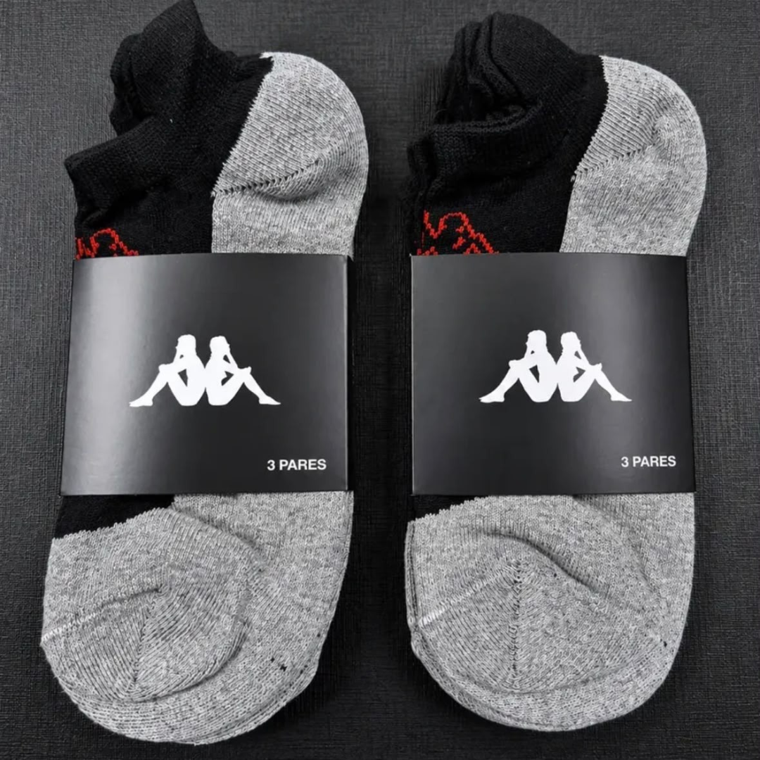 Kit com 6 Pares Meias Kappa Sapatilha Corrida Invisível