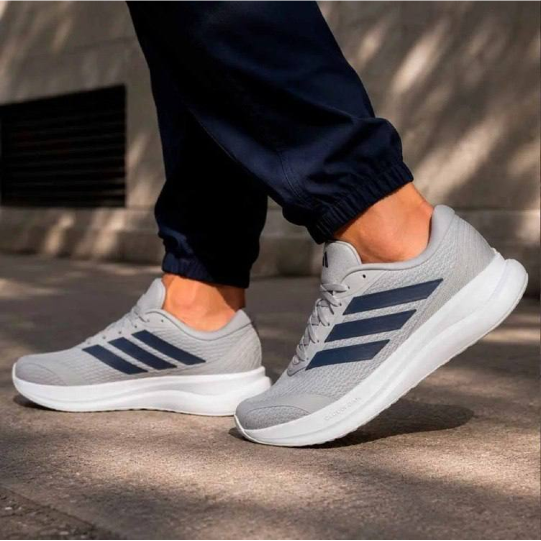 Tênis De Corrida Masculino Runfalcon 6 Cloudfoam adidas Cinza Lisa 40 Br