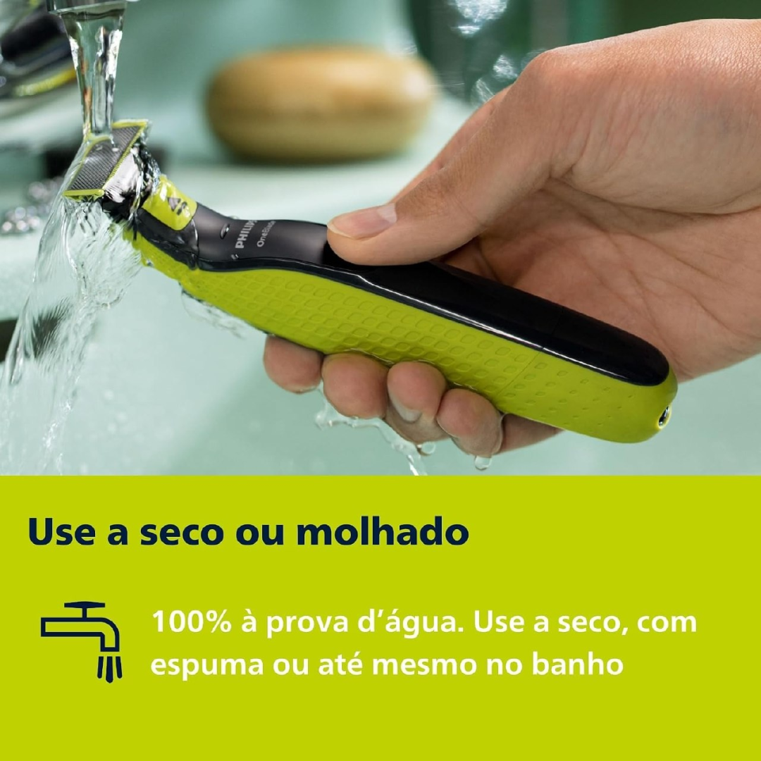 Aparador de Pelos Philips OneBlade, Raspa, Apara e Contorna
