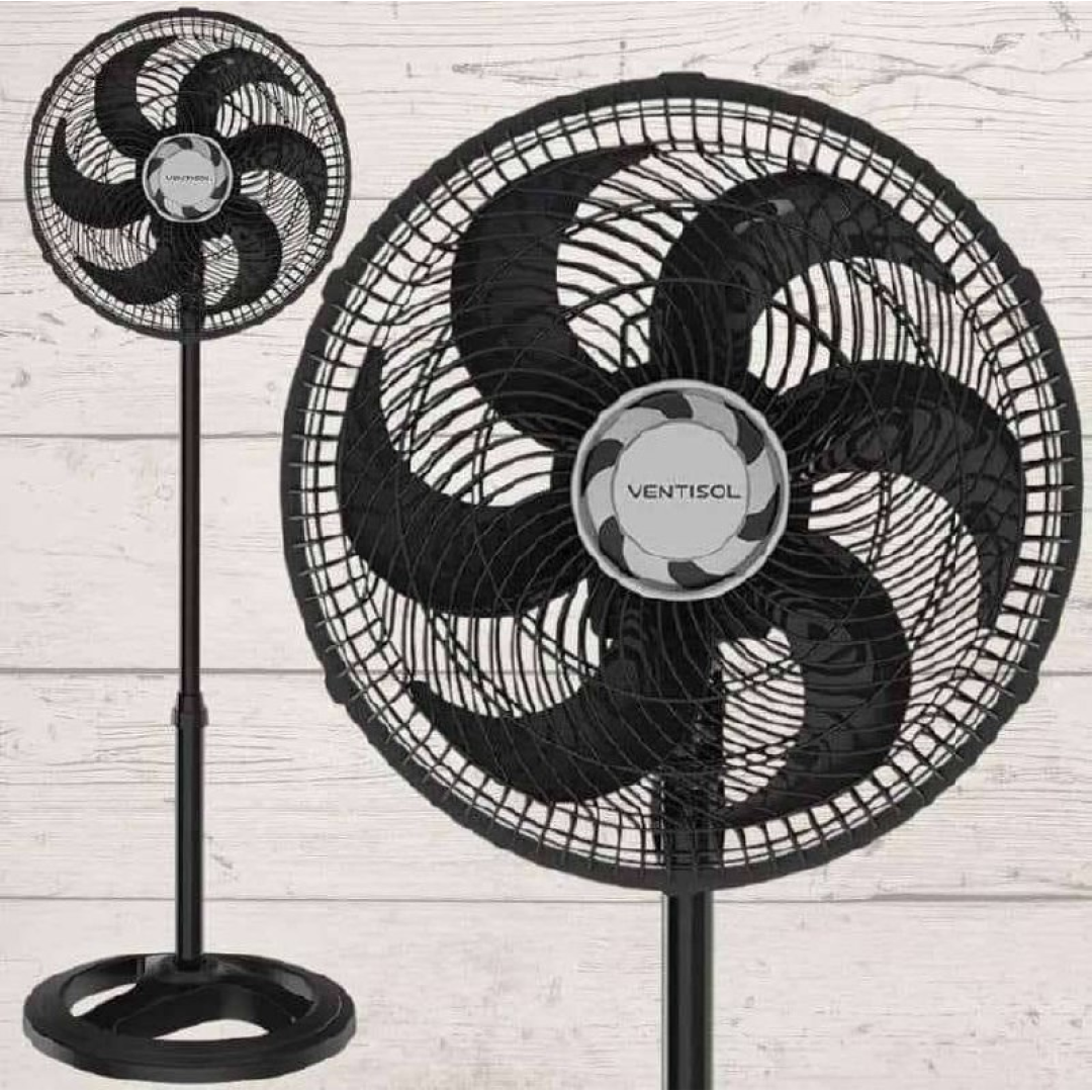 Ventisol Ventilador de Coluna Turbo 6 Pás 50cm cor Preto