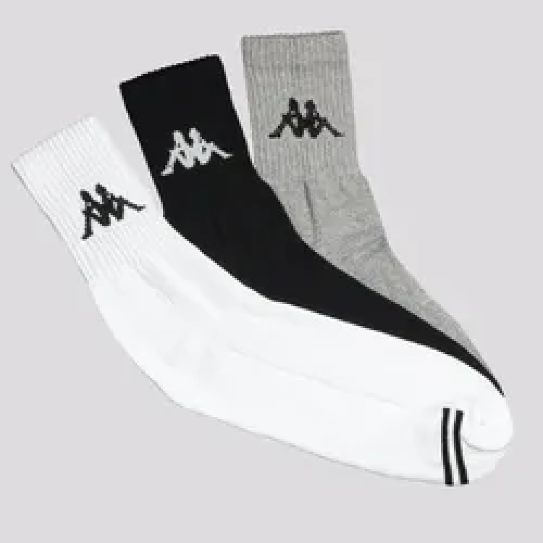 Kit com 3 Pares de Meia Kappa Cano Médio