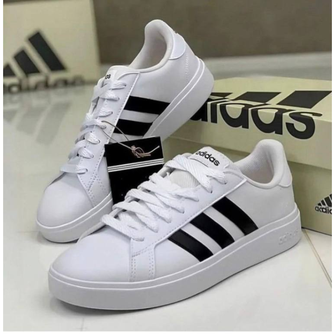 Tênis Masculino Grand Court Base 3.0 adidas Ftwwht/cblack/ftwwht Lisa 40 Br