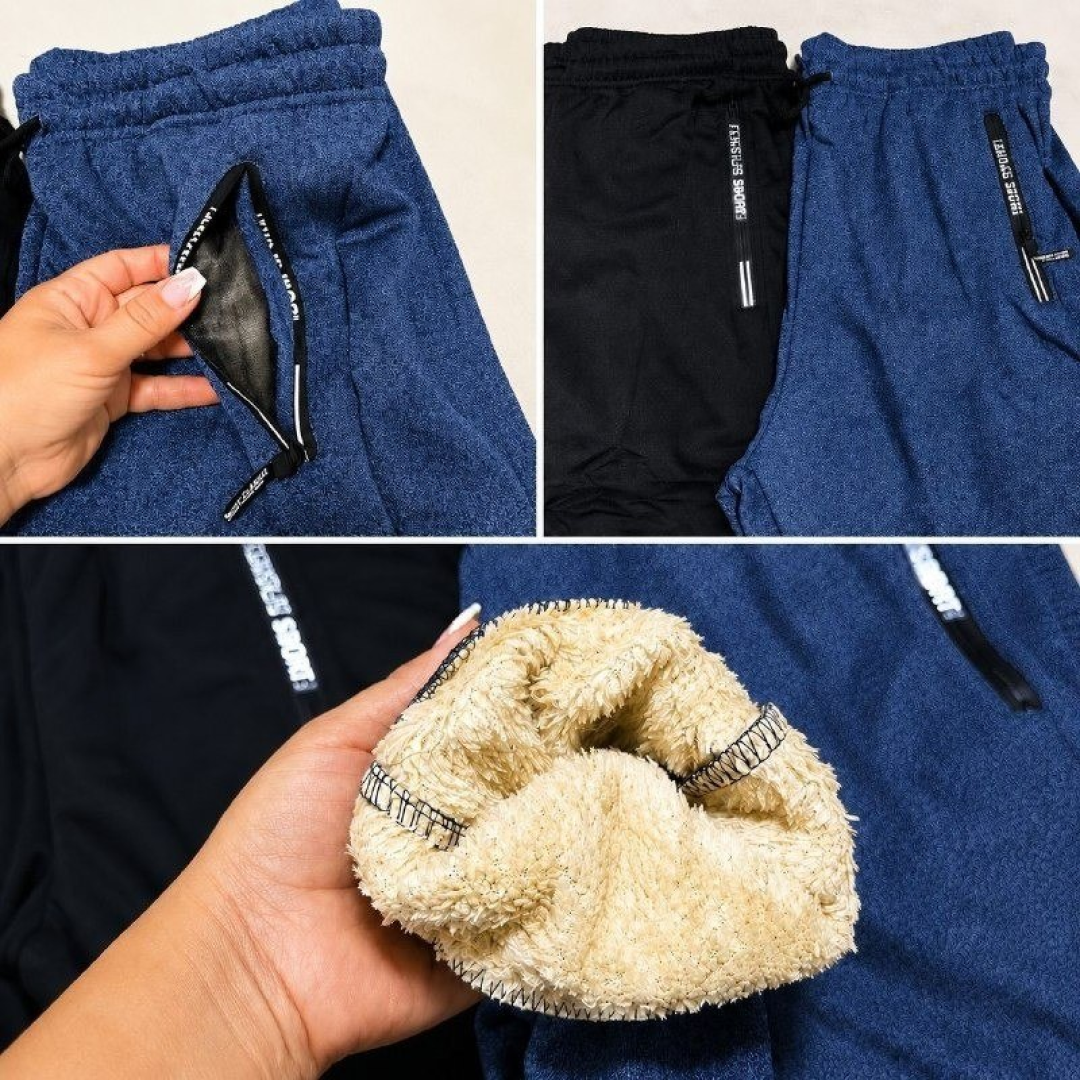 Calça Moletom de Lã Grossa (2 cores)