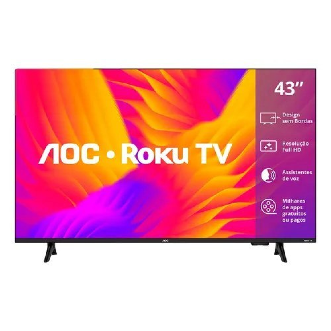 Smart Tv Aoc Led 43 Full Hd Wi-fi Tv Sem Bordas