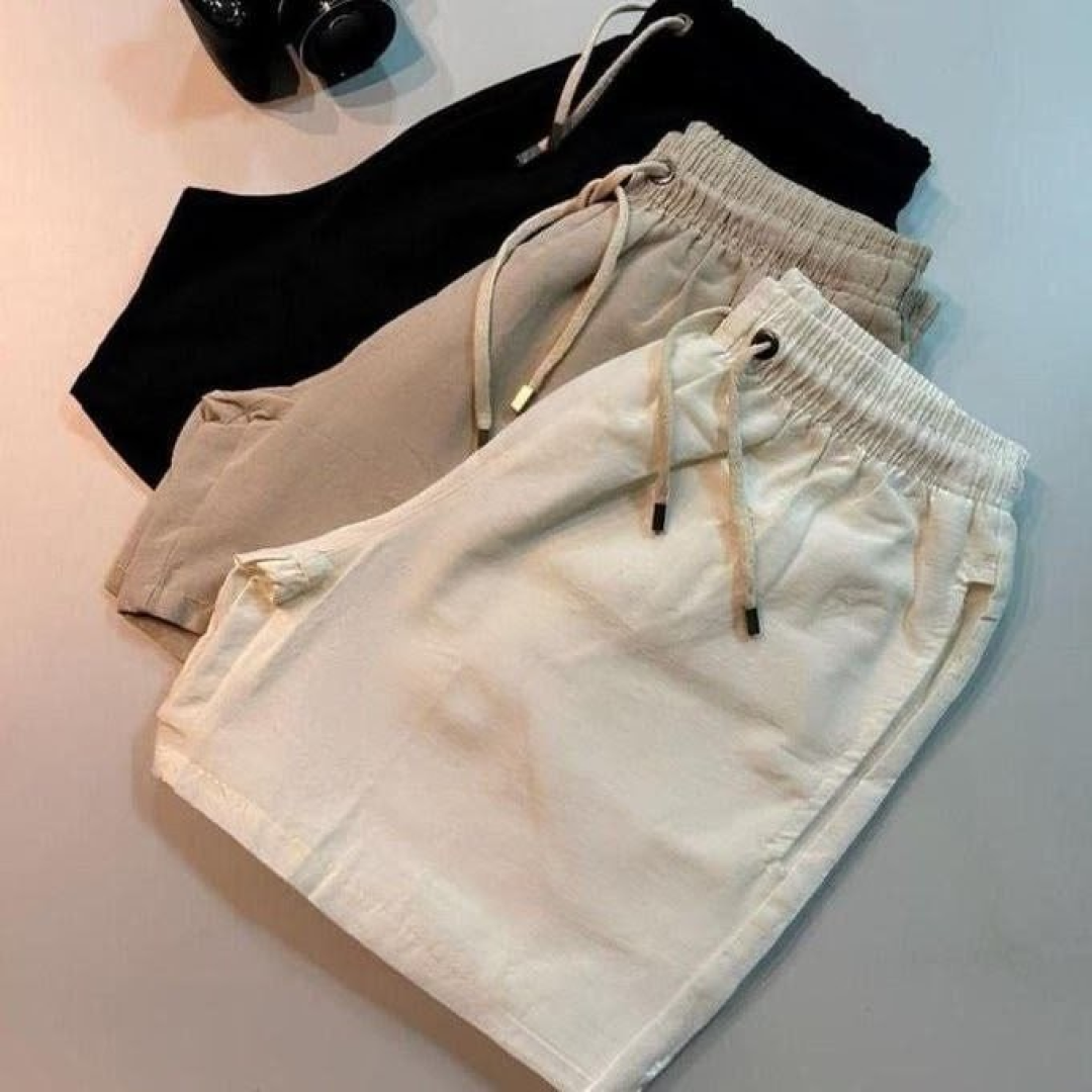 Kit 3 Shorts Masculino Bermuda Linho