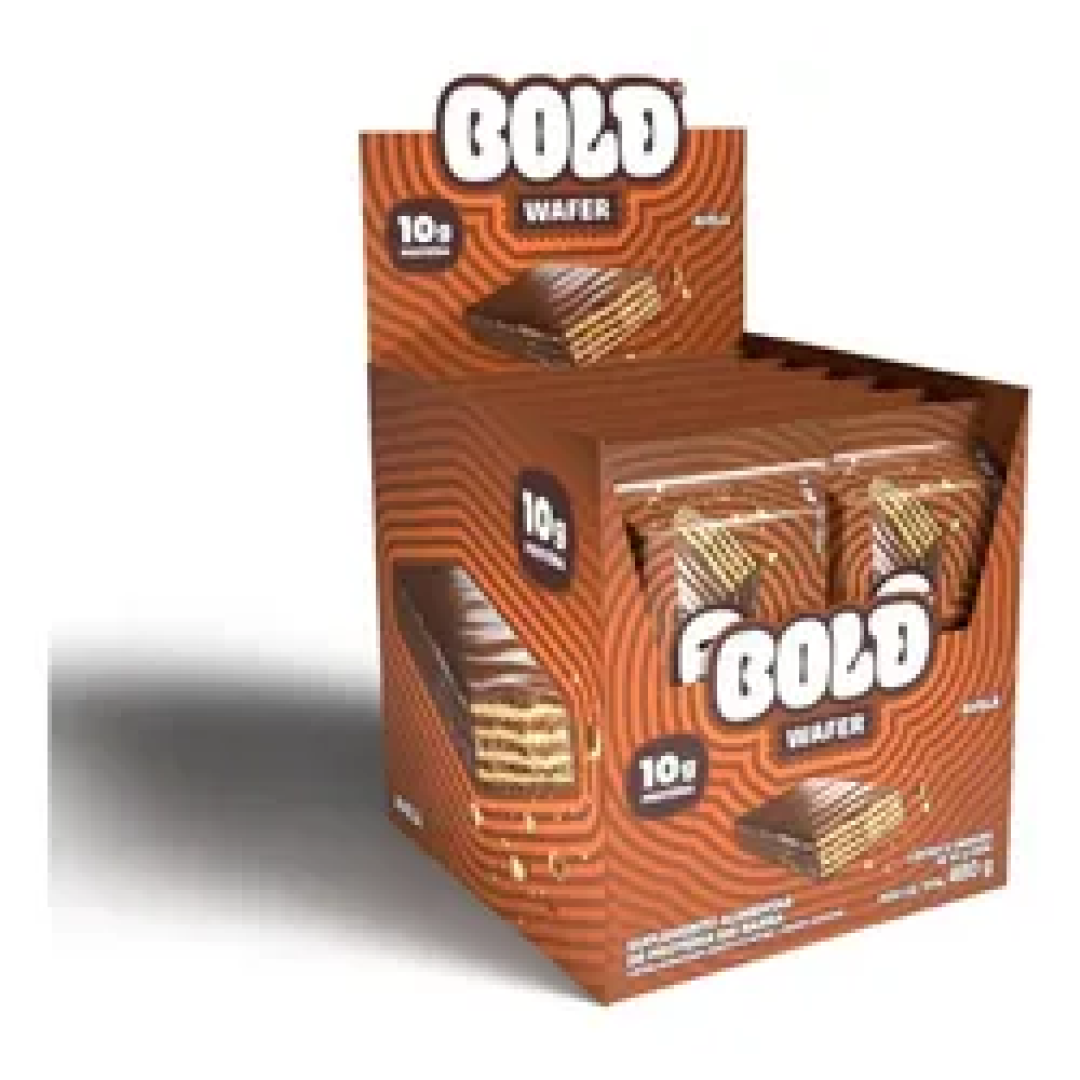 Caixa com 12Un Wafer Bold Avelã 10g de Proteína