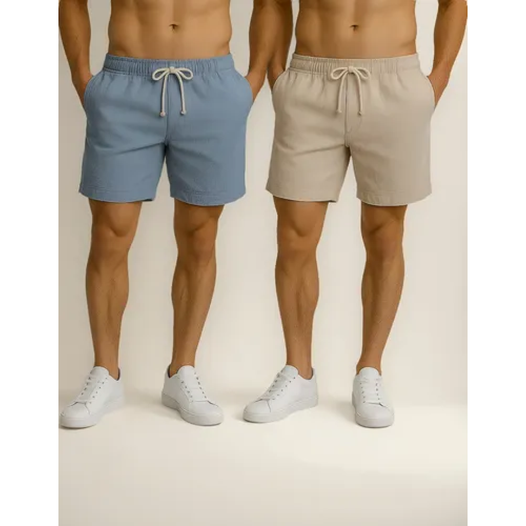 Kit com 2 Short Mauricinho Linho