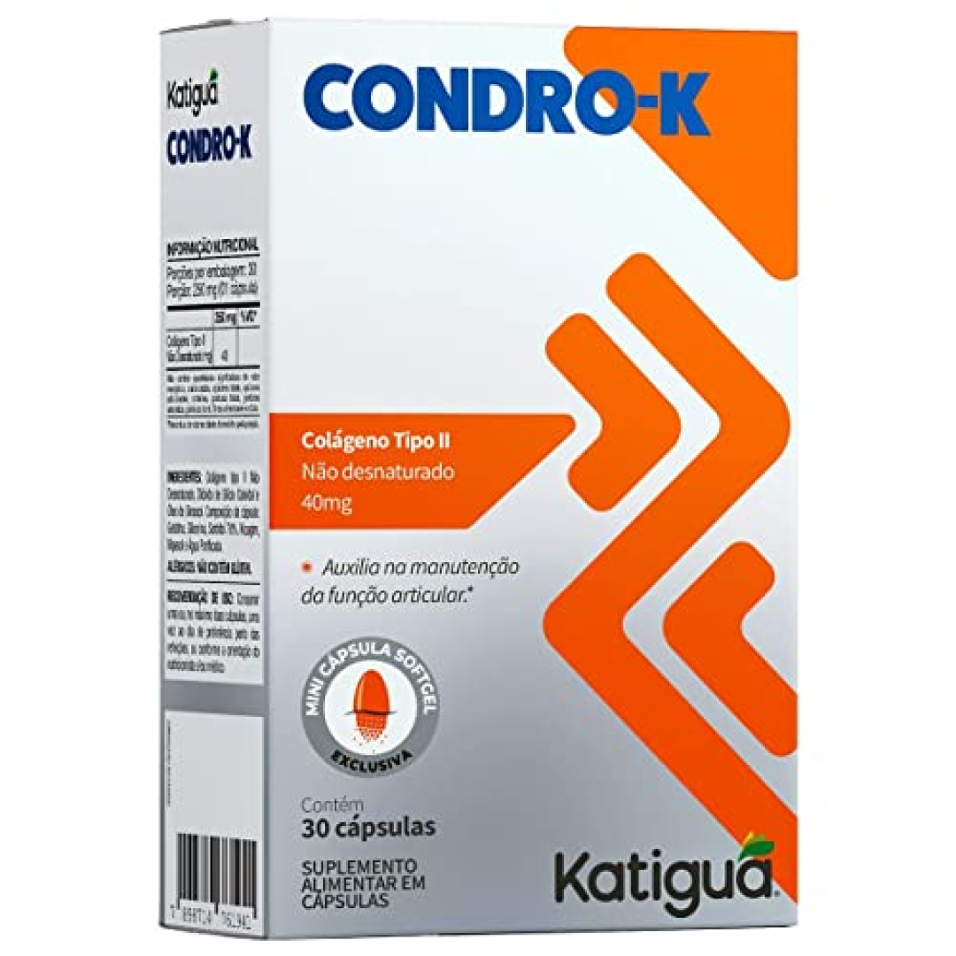Katiguá, Condro-K, Colágeno Tipo II, 30 Cápsulas Softgel 30 doses, Prata