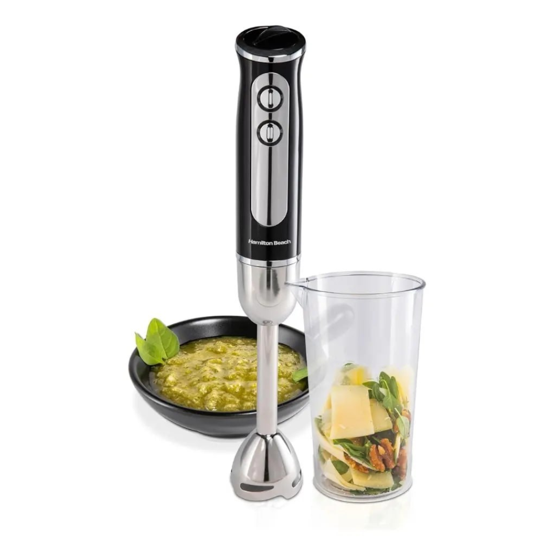 Mixer de Mão Hamilton Beach 800W para Cozinhar, Shakes e Sopas Com Copo de 600ml