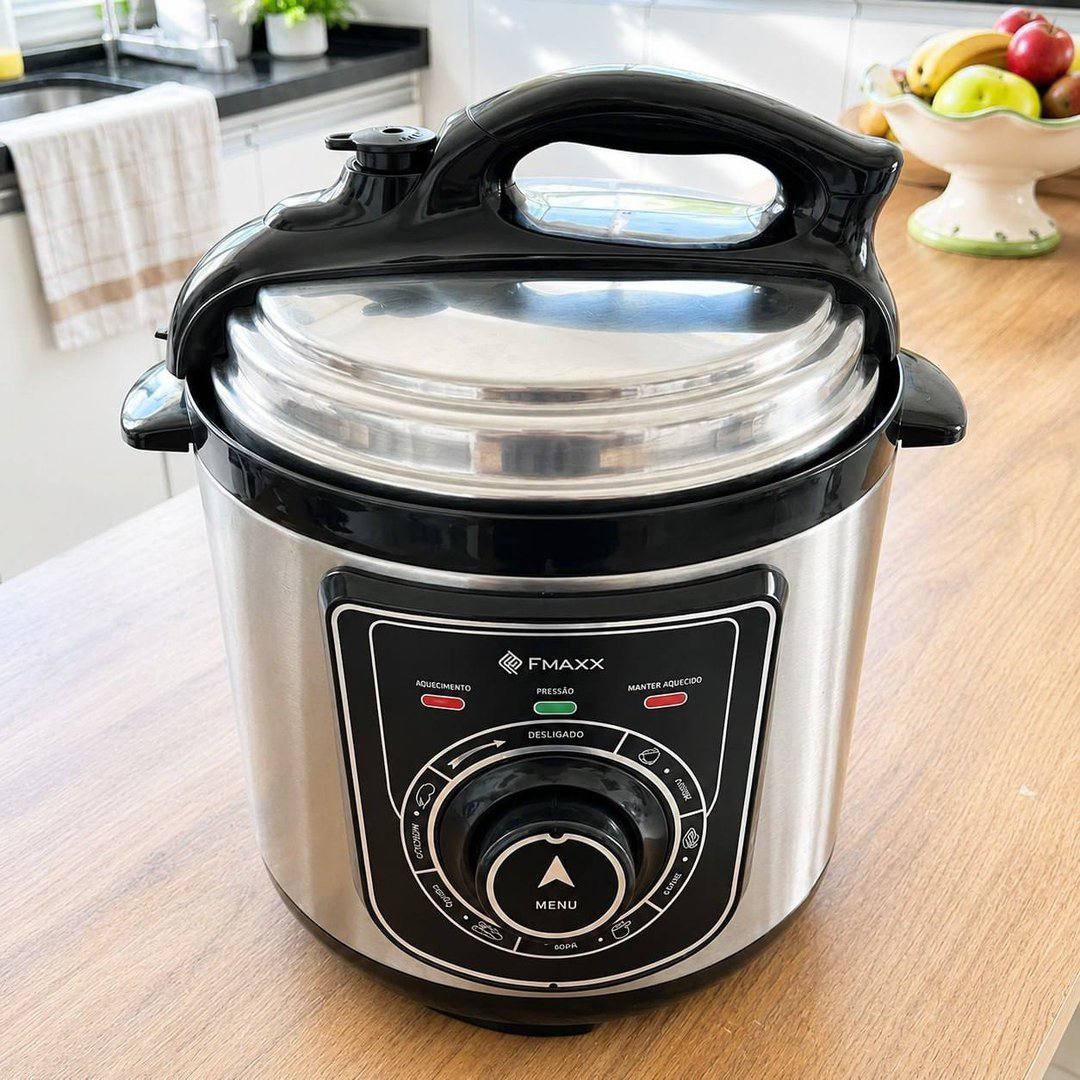 Panela De Pressão Elétrica Fmaxx Chef 4 Litros 800w Prateado 60hz