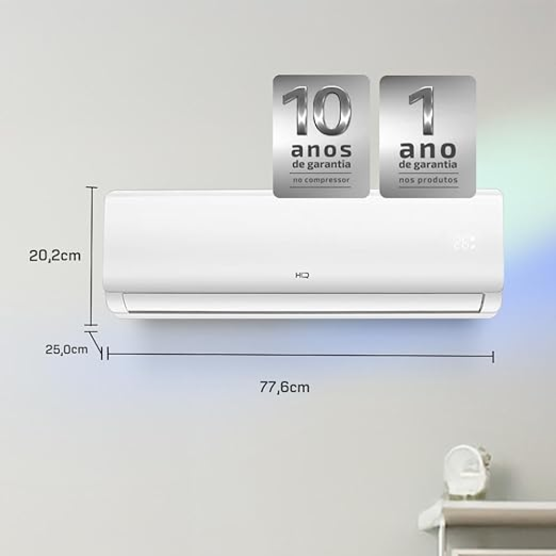 Ar Condicionado Split HQ Hi Wall Inverter 12.000 BTU/h Frio Monofásico Branco VIHT12KCO3S2S13-220V