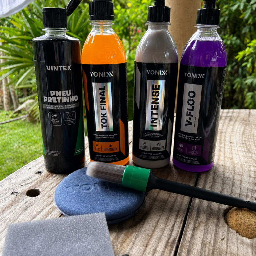 Kit Lavagem Automotiva Vonixx V-Floc Cera Intense Pretinho 500ml