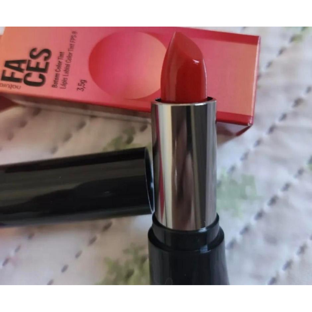 Batom Natura Faces Color Hidra Hidratante Vermelho 120 Cremoso