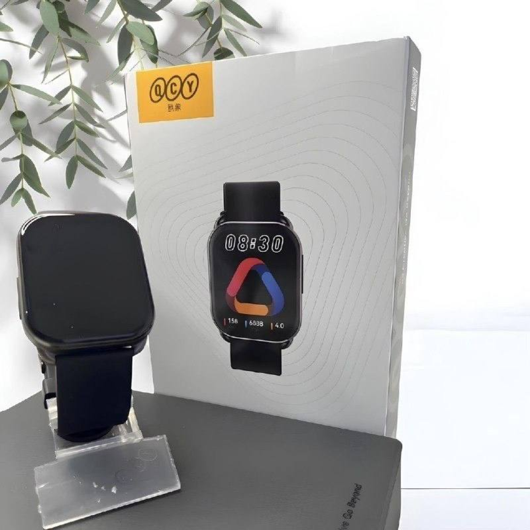 Relógio Smartwatch Qcy Watch Gs S6 Bluetooth Ipx8 Cor Preto Cinza-escuro