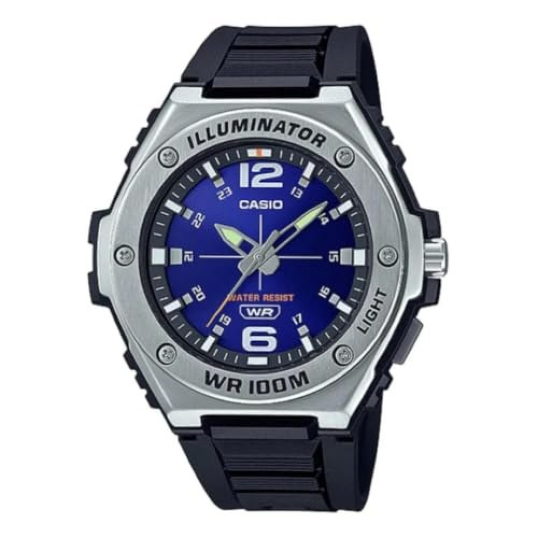 Casio Relógio masculino Illuminator de quartzo resistente de 50 mm MWA-100H-2AVCF