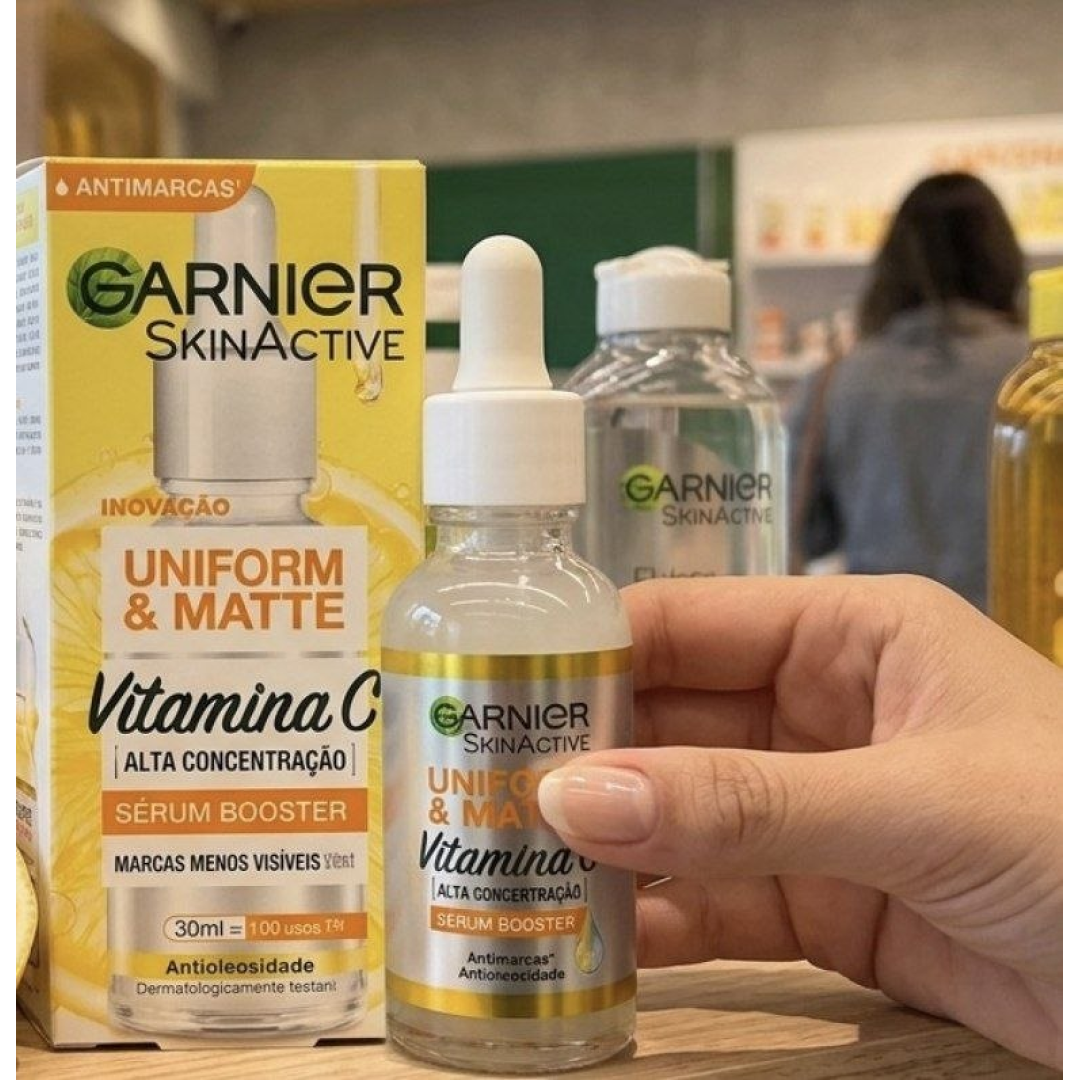 Sérum Facial Antimarcas Vitamina C, Niacinamida e Ácido Salicílico Reduz Marcas Visivelmente Controla Oleosidade com Efeito Matte, Hidrata e Uniformiz...