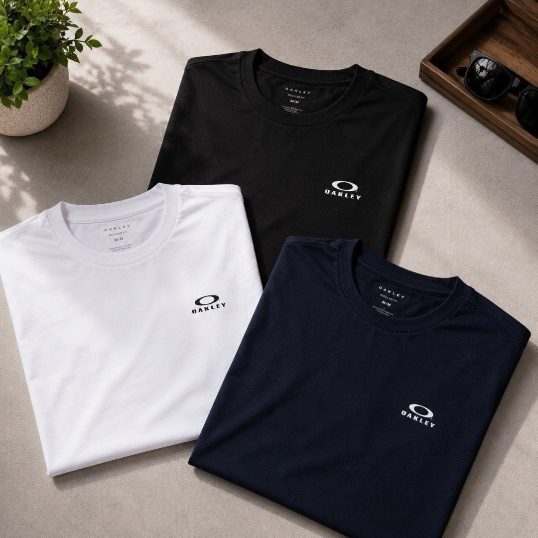 Kit com 3 Camisetas Oakley Ellipse