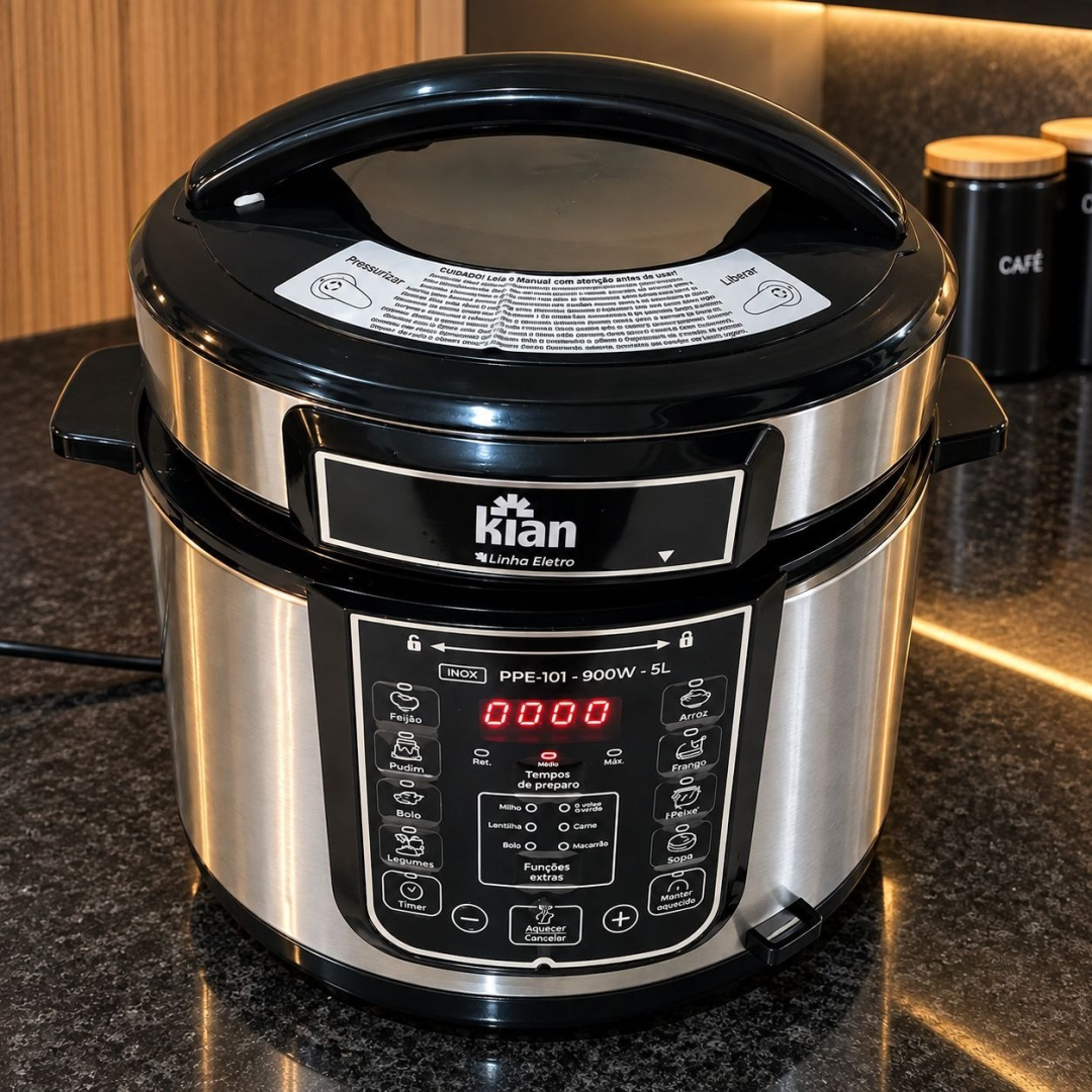 Panela De Pressão Elétrica Kian Inox 5L 127v