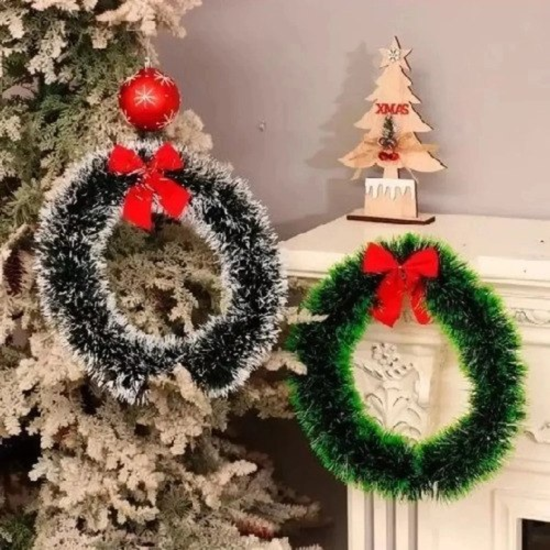 Kit 2 Guirlandas de Natal 30cm com Laço