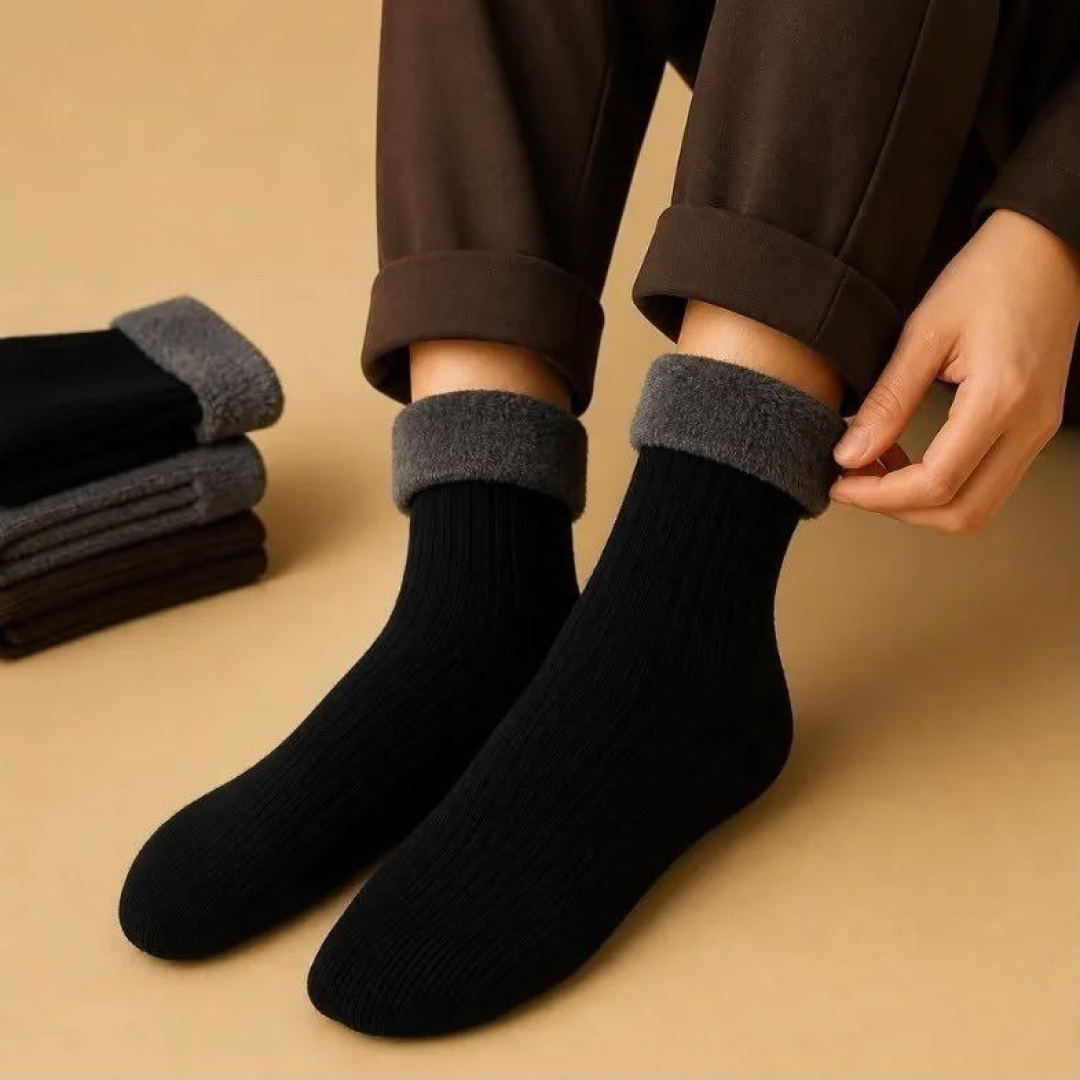 Kit com 6 Pares Meia Térmica Grossa Forrada