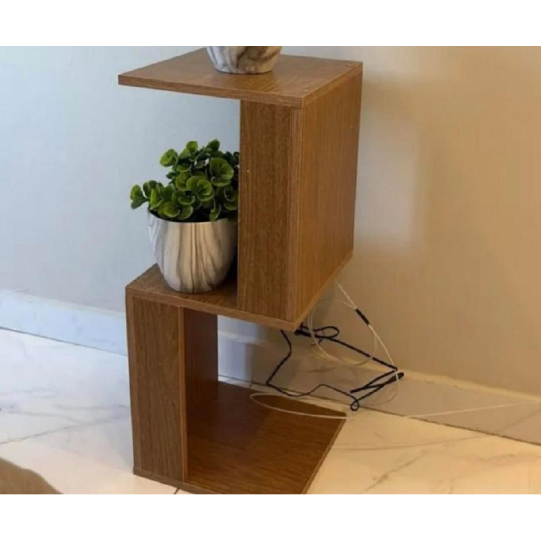 Mesa de Cabeceira Nicho de MDP Brovália Marrom