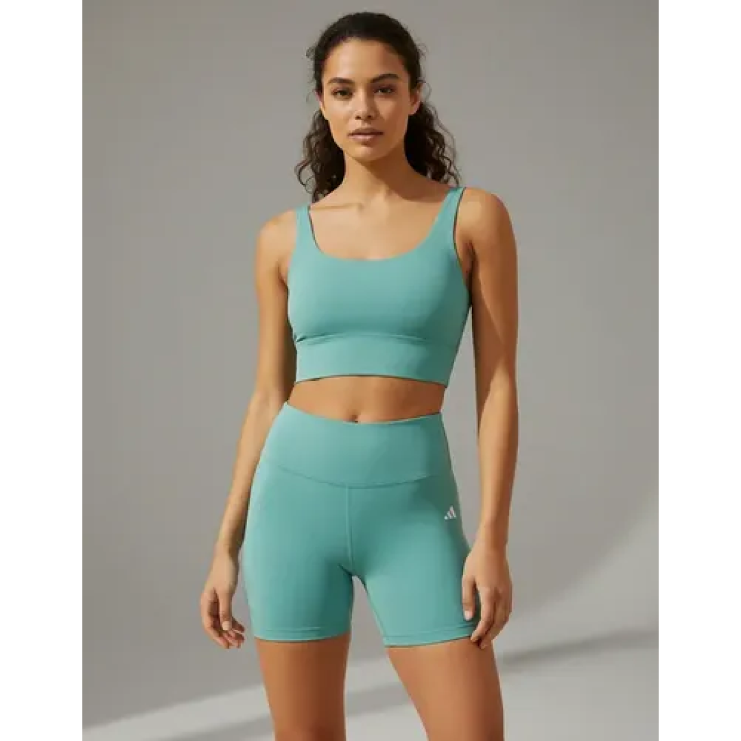 Shorts Feminino Essentials adidas Turquesa Liso P