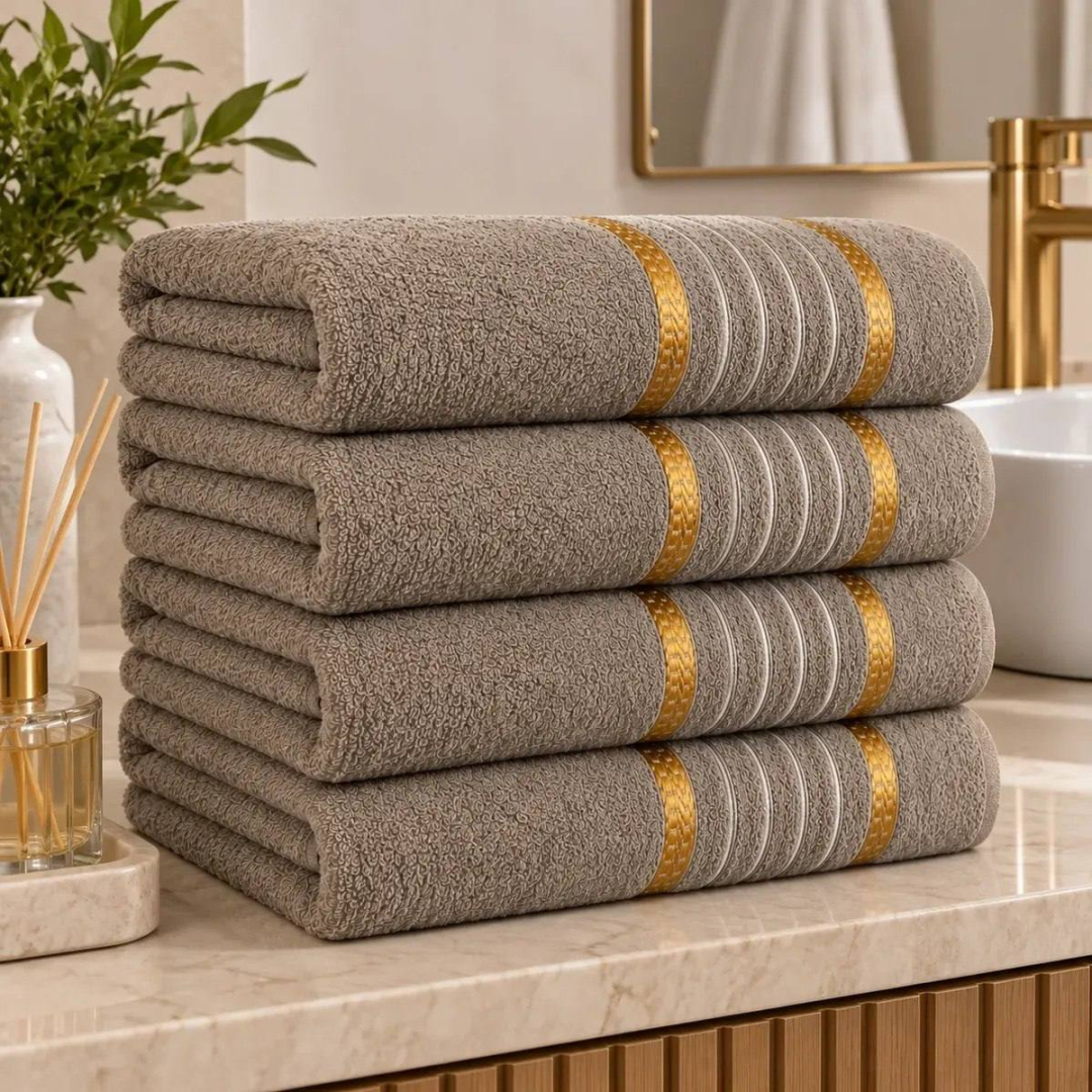 Kit 4 Toalhas De Banho Grande 100% Algodão 68x135 - Promoção