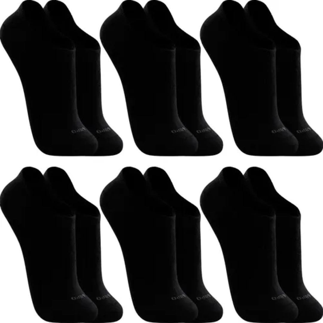 Kit com 6 Pares Meias Soquete Invisível Lupo
