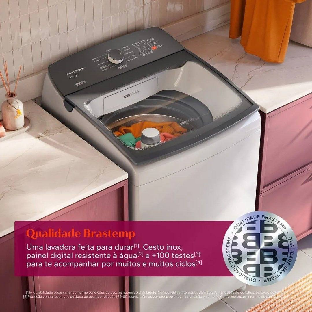 Máquina de Lavar Brastemp 14Kg Branca Smart Sensor- BWJ14AB