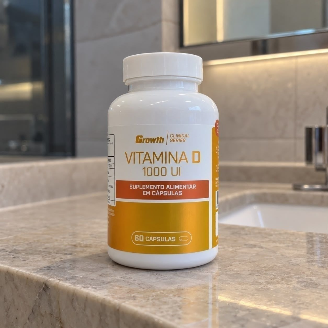Vitamina D 1000UI Growth Supplements 60 Cáps
