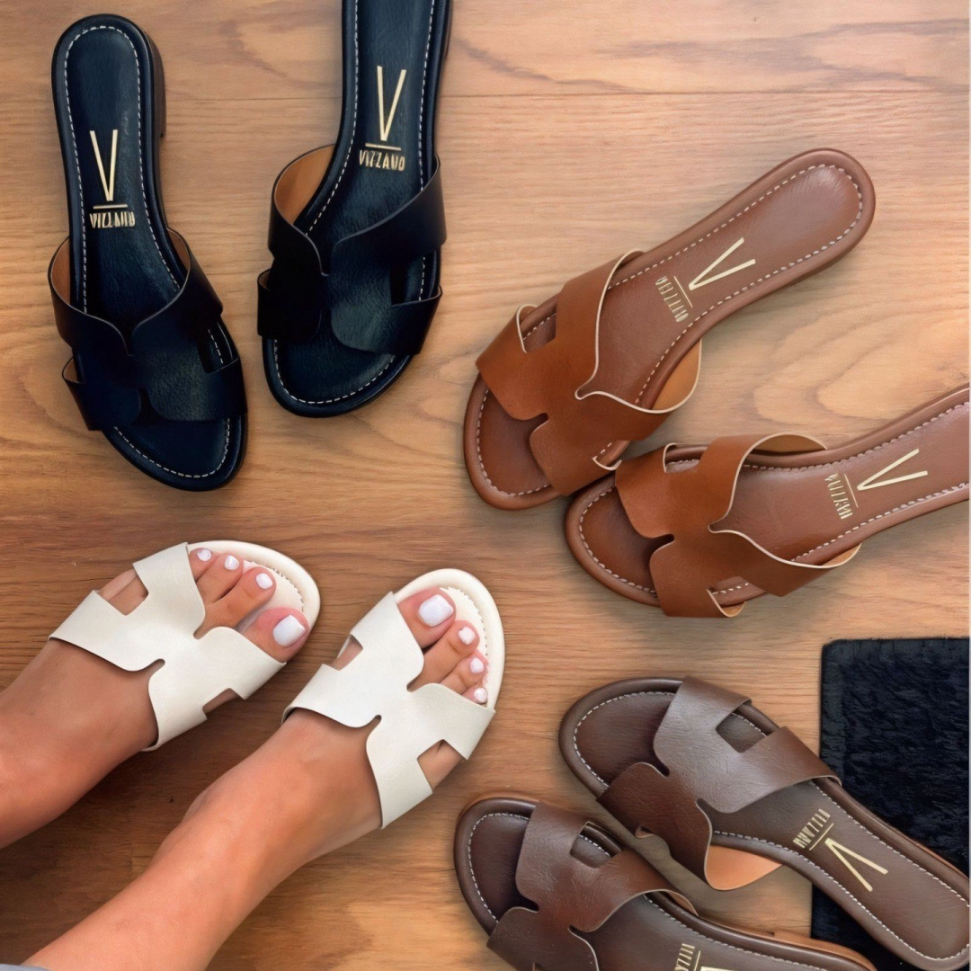 Sandália Rasteirinha Vizzano com Brilho (7 cores)